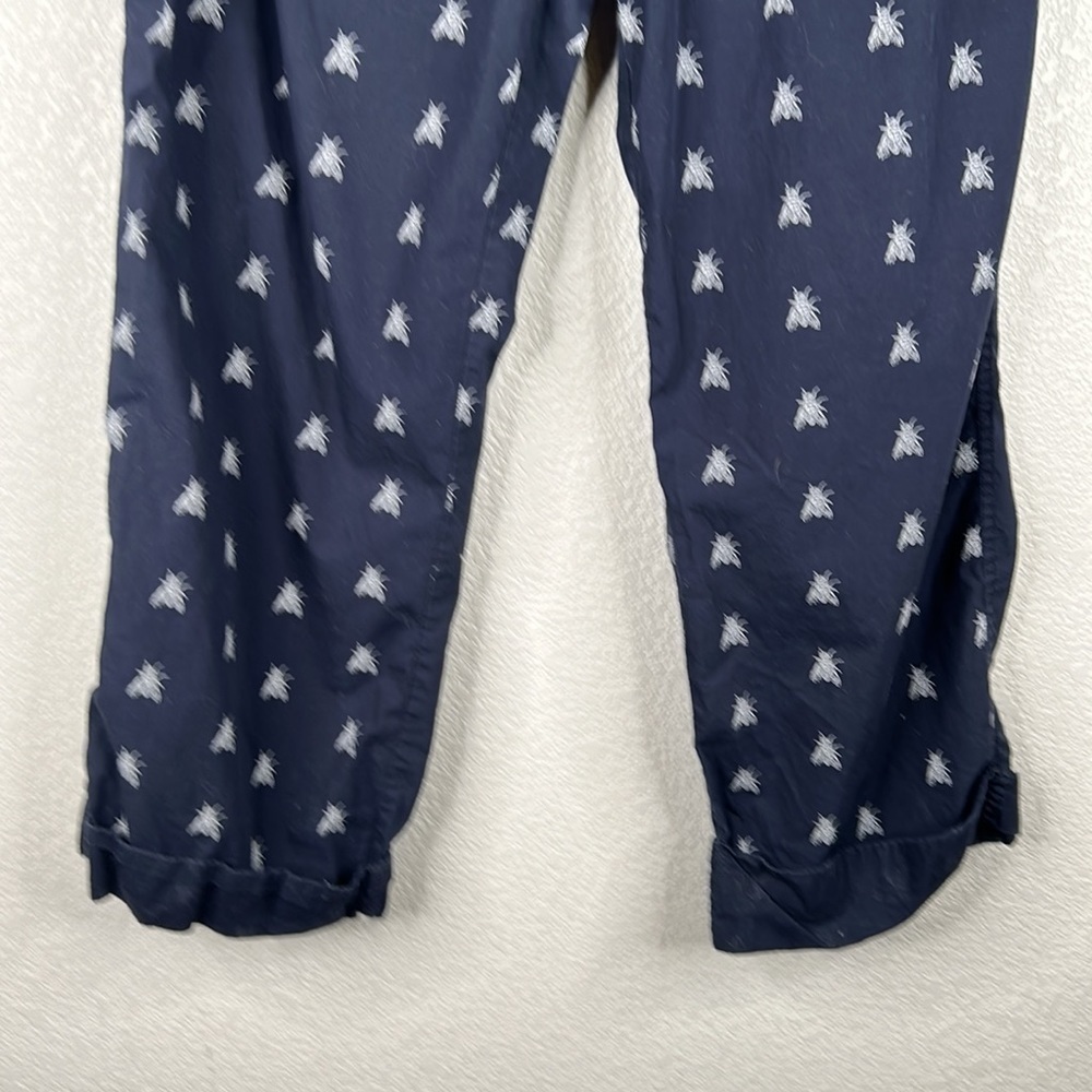GAP Navy Blue Fly Print Comfy Pajama Drawstring Pants Size Medium - Picture 3 of 10